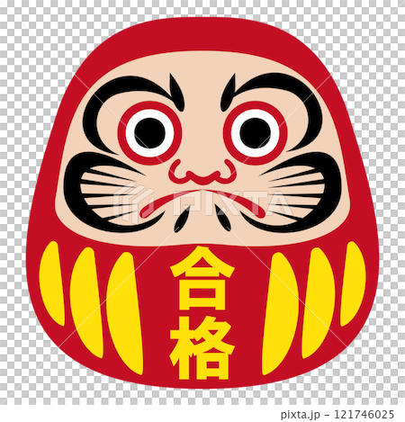 白色背景上簡單且平面的達摩插圖 白色背景上簡單且平面的達摩插圖 121746025