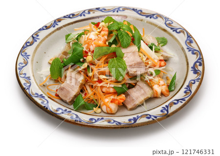 ベトナムの青パパイヤサラダ 121746331