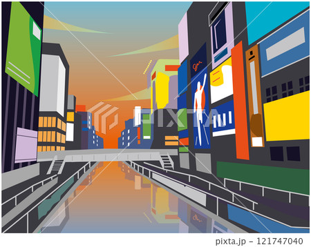 大阪の道頓堀 121747040