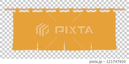 Curtain, no text, ochre, illustration 121747920