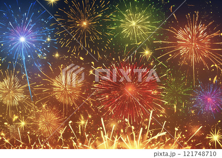 カラフルな花火 AI画像 カラフルな花火 AI画像 121748710