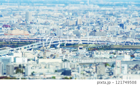 展望台から見た街並み　チルトシフト 121749508