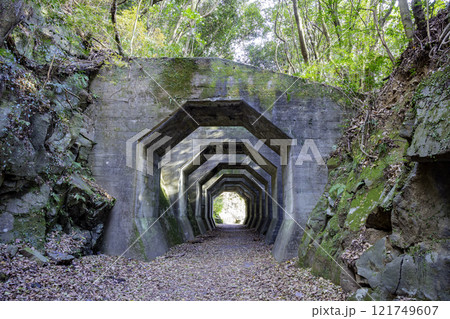 廃線跡や廃墟好きの方におすすめの熊延鉄道遺構 八角トンネル(熊本県美里町) 廃線跡や廃墟好きの方におすすめの熊延鉄道遺構 八角トンネル(熊本県美里町) 121749607