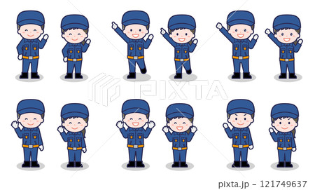 消防団の男女 02 121749637