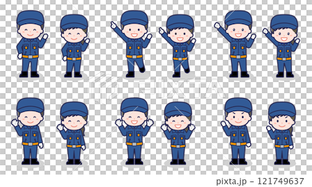 消防団の男女 02 121749637