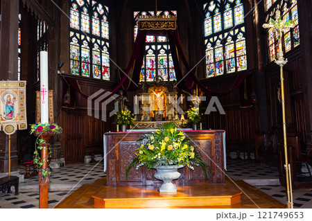 interiors of Saint Catherine church, Honfleur, normandy, france interiors of Saint Catherine church, Honfleur, normandy, france 121749653