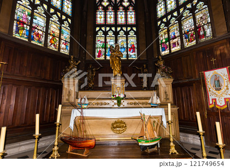 interiors of Saint Catherine church, Honfleur, normandy, france interiors of Saint Catherine church, Honfleur, normandy, france 121749654