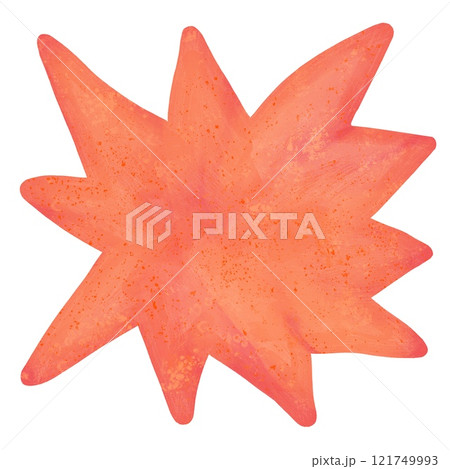 Hand drawn illustration of orange starburst blob shape, funny explosion, colorful texture style. Playful cartoon background for discount coupon boom bubble, label sale promotion abstract. Hand drawn illustration of orange starburst blob shape, funny explosion, colorful texture style. Playful cartoon background for discount coupon boom bubble, label sale promotion abstract. 121749993