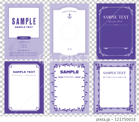 エレガントなヴィンテージ風ベクターフレームセット 121750018