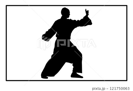 kungfu wushu tai chi silhouettes, Tai Chi Chuan man silhouette 121750063