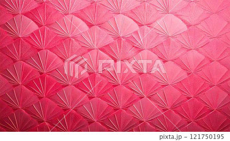 和紙（ピンク色）のテクスチャ素材 Generative AI 121750195