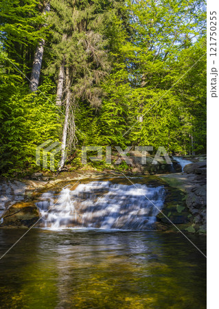 Waterfall Mumlava near Harachov, Giant Mountains (Krkonose), Eastern Bohemia, Czech Republic 121750255