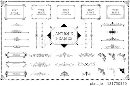 アンティークフレームセット_主線のみ 121750550
