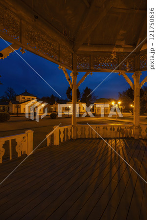 Frantiskovy lazne spa town during evening, UNESCO World Heritage Site, Western Bohemia, Czech Republic 121750636