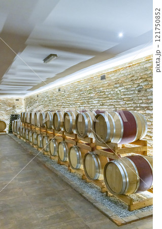 Wine cellar, Cascina Montalbera, Castagnole Monferrato, Piedmont, Italy Wine cellar, Cascina Montalbera, Castagnole Monferrato, Piedmont, Italy 121750852