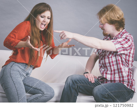 Man and woman having fight 121750982