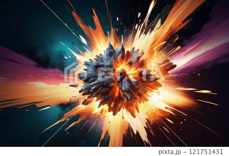 Illustration of explosion. 121751431