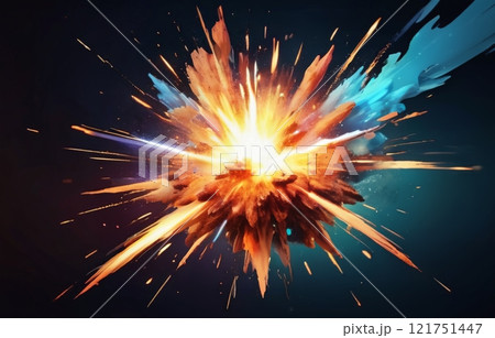 Illustration of explosion. 121751447