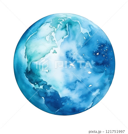 Watercolor painting celebrating world water day, protecting earth's precious resource 121751997