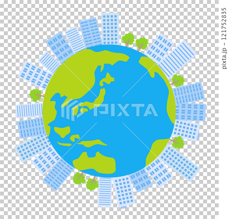 ビル 地球 社会のイラスト素材 ビル 地球 社会のイラスト素材 121752835