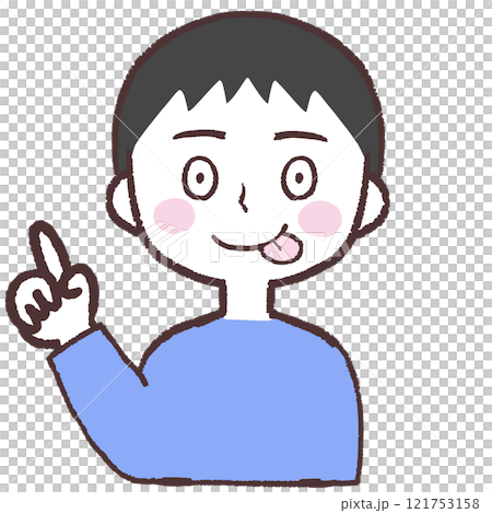 一個男人指著他想吃的東西的插圖 121753158