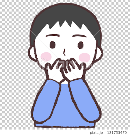 No talking men illustration 121753470