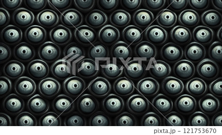 ホラー感のある黒い大量の眼球みたいな物体 121753670