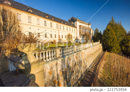 Zbiroh castle, medieval landmark in Region Pilsen in Czech Republic, Europe. 121753956