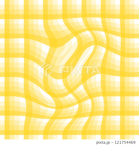 Gingham seamless pattern. Seamless pattern in a distorted check. Texture cherry, blue, yellow, green and white vichy. Gingham seamless pattern. Seamless pattern in a distorted check. Texture cherry, blue, yellow, green and white vichy. 121754469