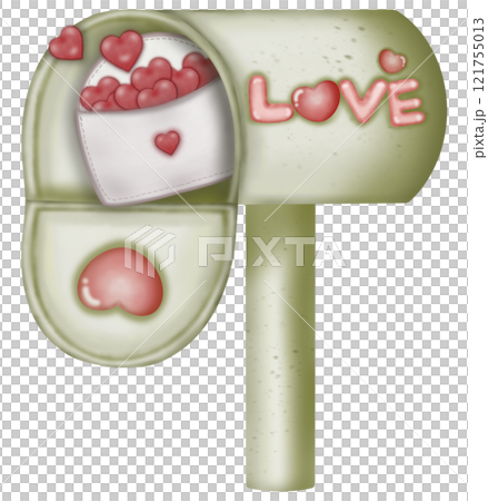 Mailbox and character envelope love hand drawn. Mailbox and character envelope love hand drawn. 121755013