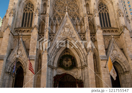 St. Patrick's Cathedral on Fifth Avenue in New York City, Manhattan, NYC, NY, USA St. Patrick's Cathedral on Fifth Avenue in New York City, Manhattan, NYC, NY, USA 121755547