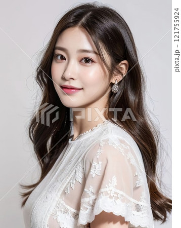 白いドレスを着た女性 121755924