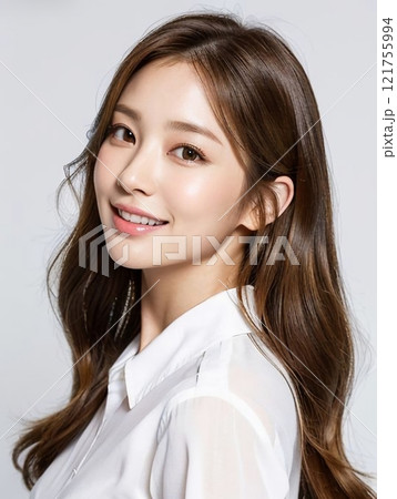 白いワンピースの女性 121755994