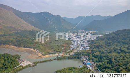 View of Coastal Wetlands with Lush Vegetation, Tai O Dec 31 2024 View of Coastal Wetlands with Lush Vegetation, Tai O Dec 31 2024 121757371