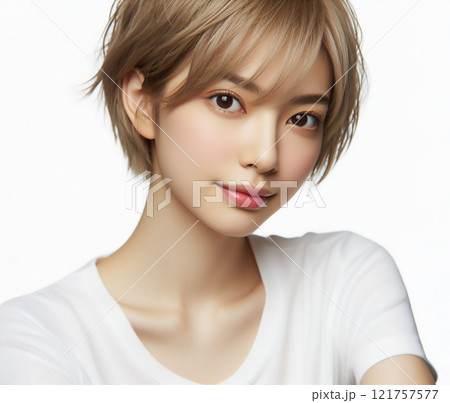 白いTシャツの美女 白いTシャツの美女 121757577