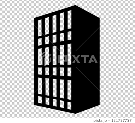 ビルのシンプルなアイコン 121757757