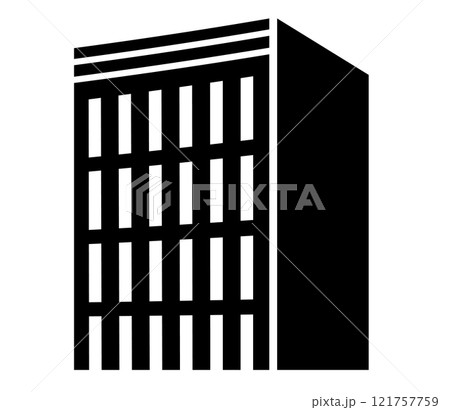 ビルのシンプルなアイコン 121757759