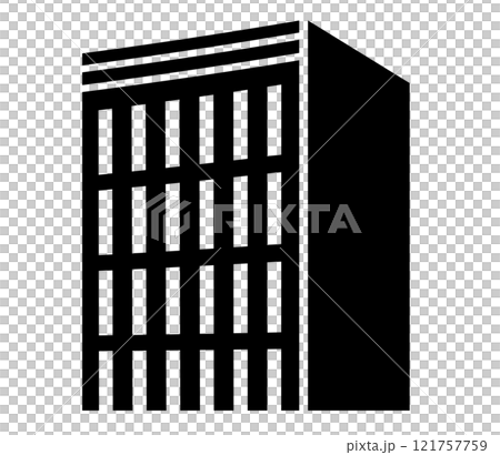 ビルのシンプルなアイコン 121757759