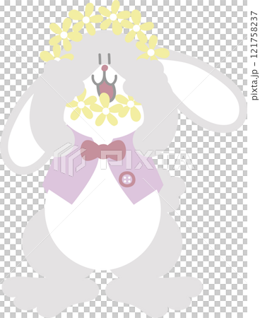 happy easter valentines day festival with animal pet bunny rabbit and flower, pastel color, flat png illustration cartoon character happy easter valentines day festival with animal pet bunny rabbit and flower, pastel color, flat png illustration cartoon character 121758237