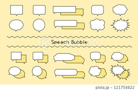 Speech bubble collection 121758822