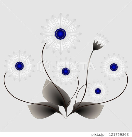 Abstract bouquet of daisies. Abstract bouquet of daisies. 121759868
