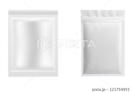 Facial mask foil packaging vector mockup, cosmetic Facial mask foil packaging vector mockup, cosmetic 121759955
