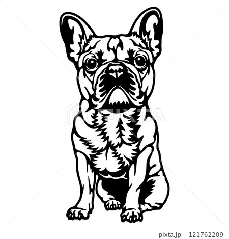 French Bulldog Dog Breed - Pet Vector Cut file, Dog Silhouette Stencil - Cricut file 121762209