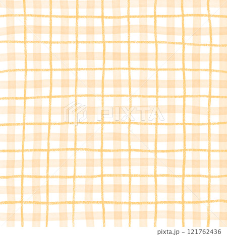 Orange Plaid Gingham Hand Drawn Background Pattern Overlay Orange Plaid Gingham Hand Drawn Background Pattern Overlay 121762436