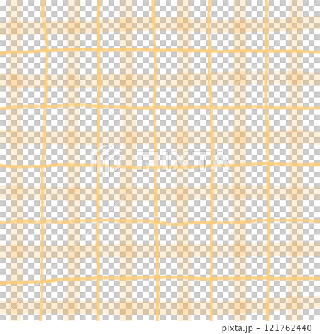 Orange Plaid Gingham Hand Drawn Background Pattern Overlay 121762440