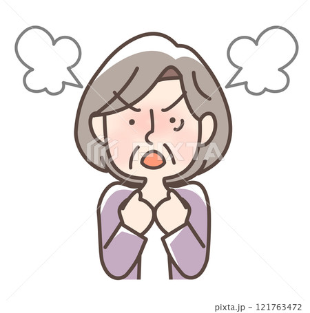 怒っているおばあさん 怒っているおばあさん 121763472