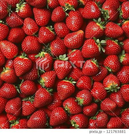 background of red strawberries 121763881