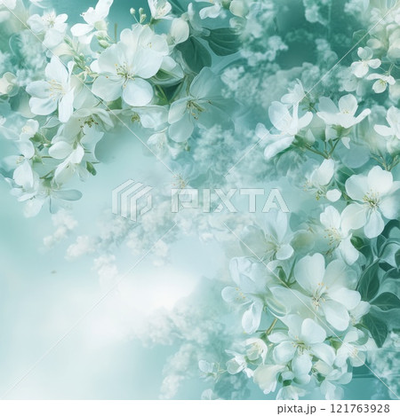 mint floral soft background 121763928