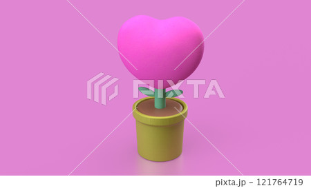 The Heart in Plant for love or Valentine concept 3d rendering. The Heart in Plant for love or Valentine concept 3d rendering. 121764719