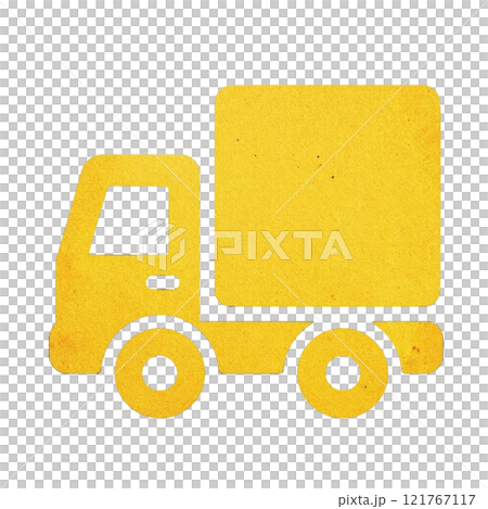 簡單的卡車插畫(金) 簡單的卡車插畫(金) 121767117